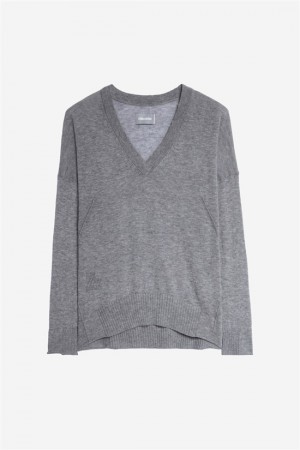 Zadig & Voltaire Brumy Cashmere Sueter Gris | ZV-256459