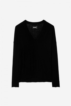 Zadig & Voltaire Brumy Cashmere Sueter Negras | ZV-256460