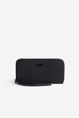 Zadig & Voltaire Compagnon Soft Savage Wallet Negras | ZV-255903