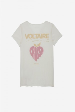 Zadig & Voltaire Concert Crush Henley Top Blancas | ZV-256266