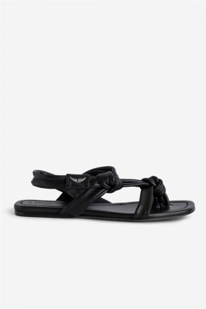 Zadig & Voltaire Forget Me Knot Sandals Negras | ZV-255787