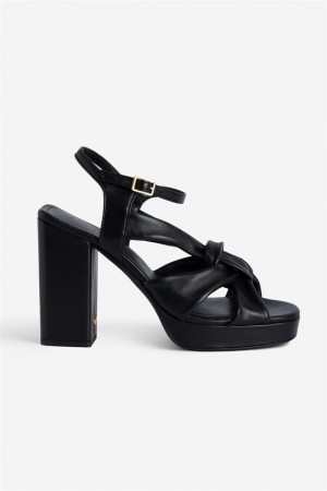 Zadig & Voltaire Forget Me Knot Sandals Negras | ZV-255785