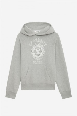 Zadig & Voltaire Georgy Diamante Hoodie Kaki | ZV-256244