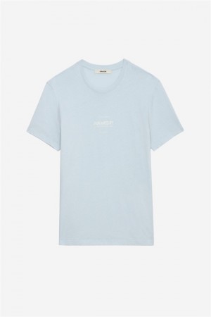 Zadig & Voltaire Jetty Studio T-shirt Azules | ZV-255678