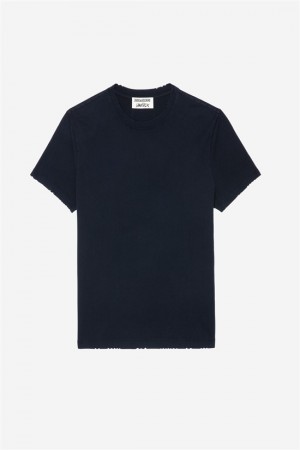 Zadig & Voltaire Jimmy T-shirt Azules Oscuro | ZV-256292