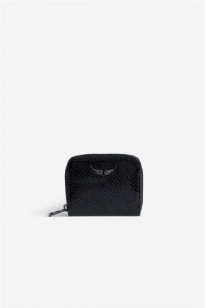 Zadig & Voltaire Mini Glossy Wallet Negras | ZV-255933