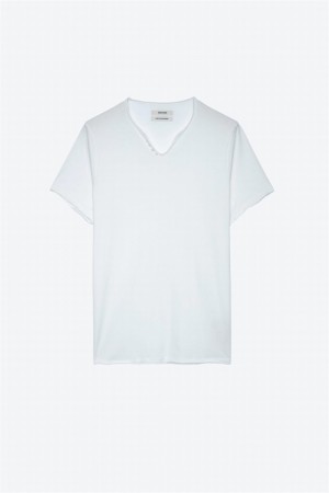 Zadig & Voltaire Monastir Mc T-shirt Blancas | ZV-255718