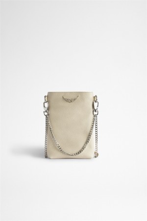 Zadig & Voltaire Rock Phone Pouch Beige | ZV-256075