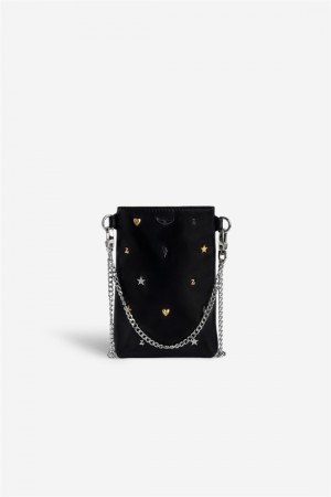 Zadig & Voltaire Rock Phone Pouch Negras | ZV-256076