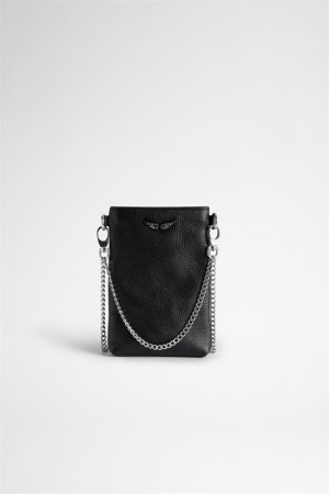 Zadig & Voltaire Rock Phone Pouch Negras | ZV-256074