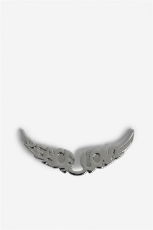 Zadig & Voltaire Swing Your Wings Charms Peace Plateadas | ZV-256145