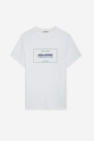 Zadig & Voltaire Ted T-shirt Blancas | ZV-255698