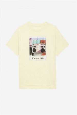 Zadig & Voltaire Tommer Photoprint T-shirt Amarillo | ZV-256265