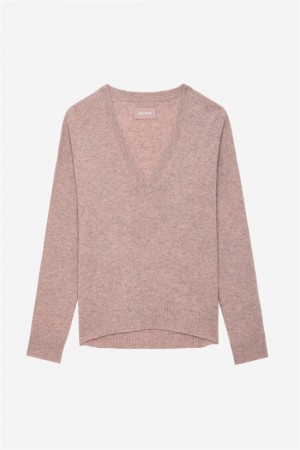 Zadig & Voltaire Vivi Cashmere Sueter Rosas | ZV-256444