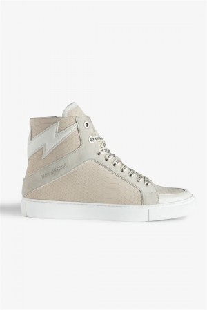 Zadig & Voltaire ZV1747 High Flash Sneakers Beige | ZV-255667