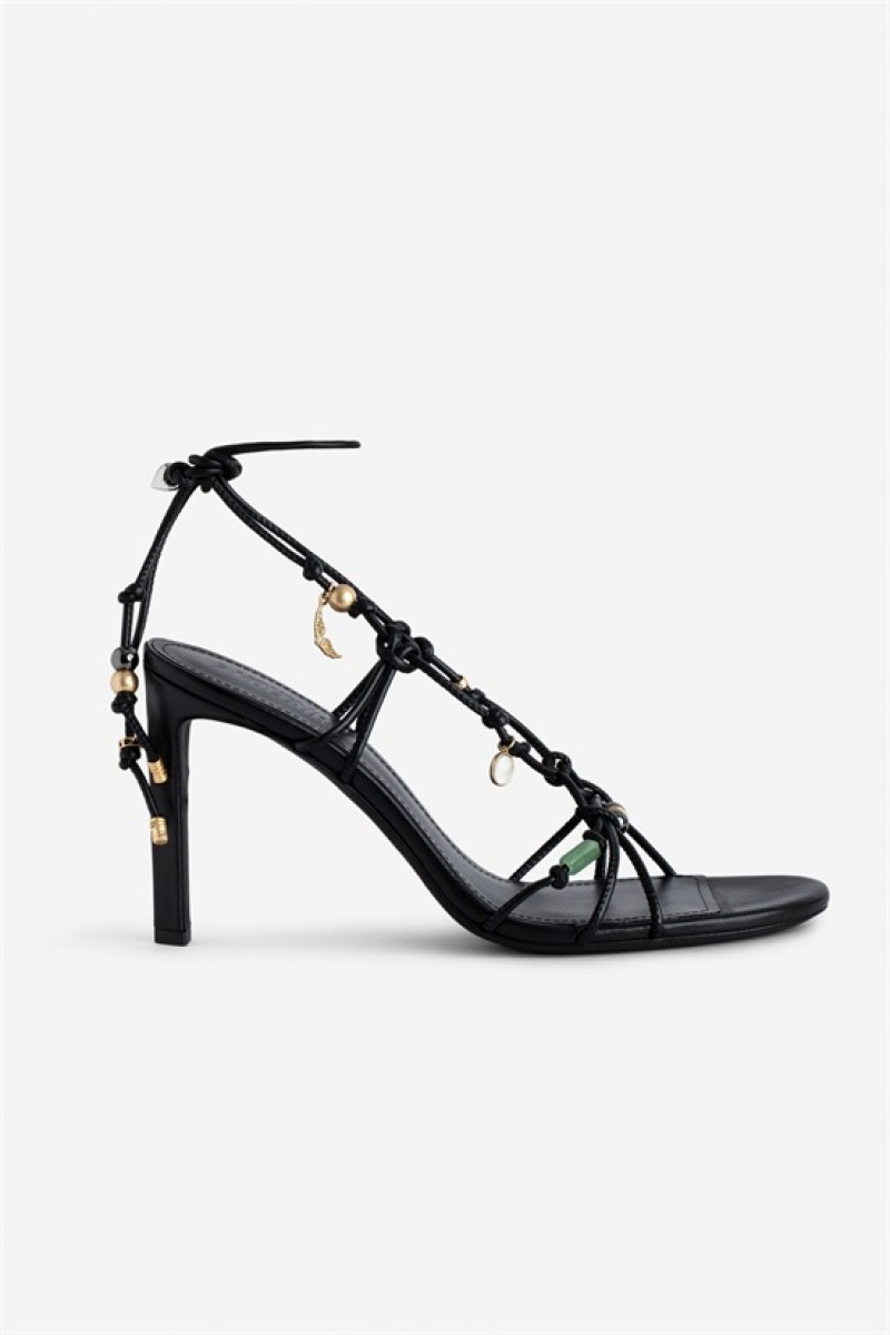 Zadig & Voltaire Alana Sandals Negras | ZV-255782