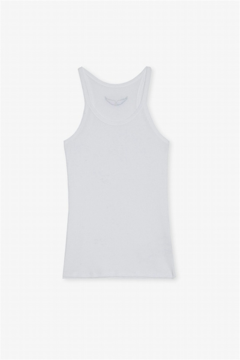 Zadig & Voltaire Alba Tank Top Blancas | ZV-256298