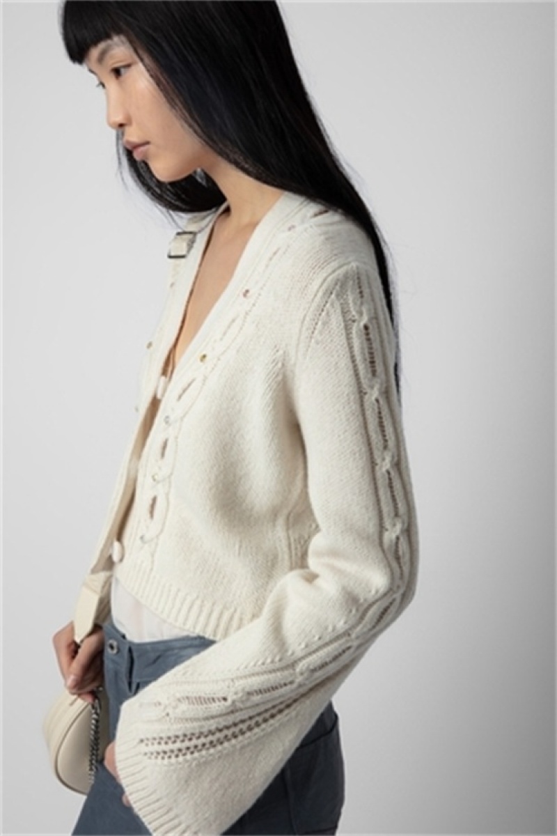 Zadig & Voltaire Barley Cardigan Blancas | ZV-256435