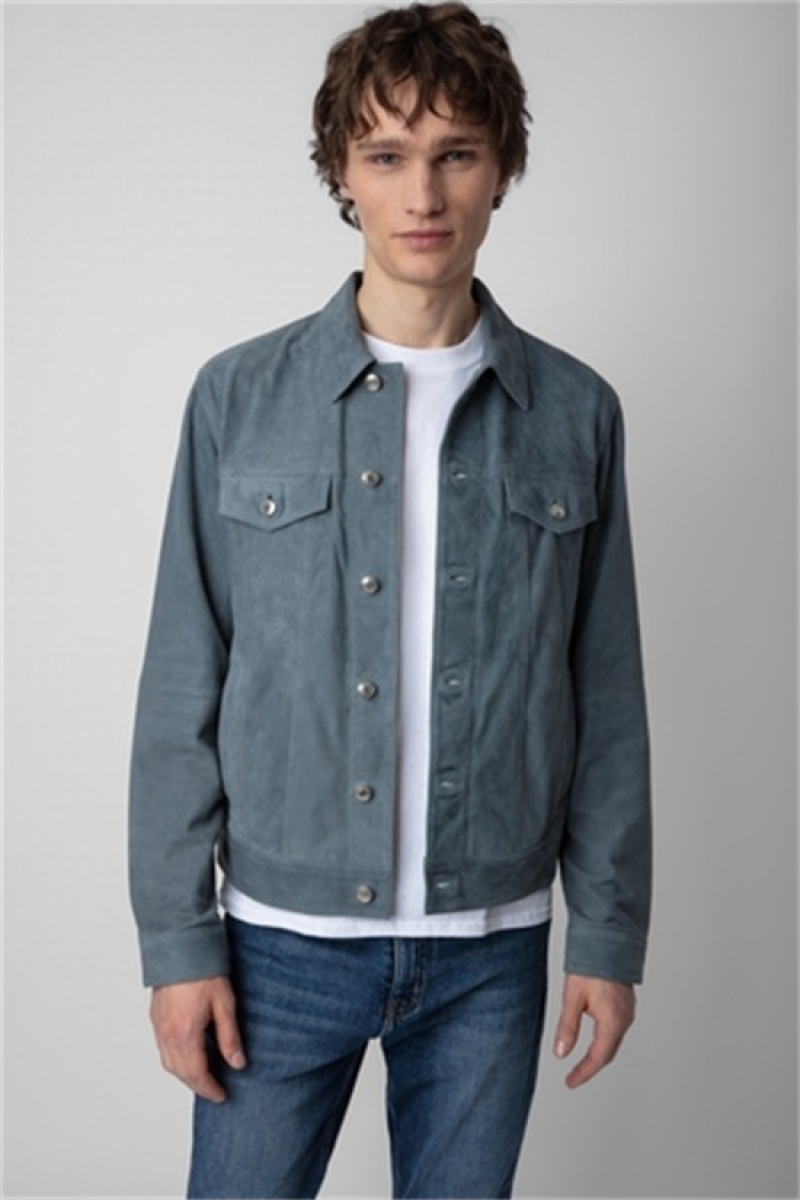 Zadig & Voltaire Base Gamuza Jacket Gris | ZV-255750