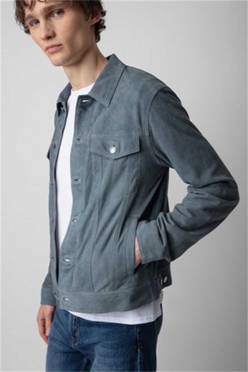 Zadig & Voltaire Base Gamuza Jacket Gris | ZV-255750