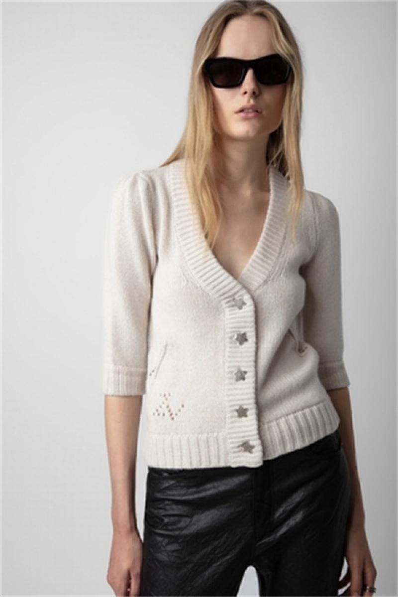 Zadig & Voltaire Betsy Cardigan Blancas | ZV-256458