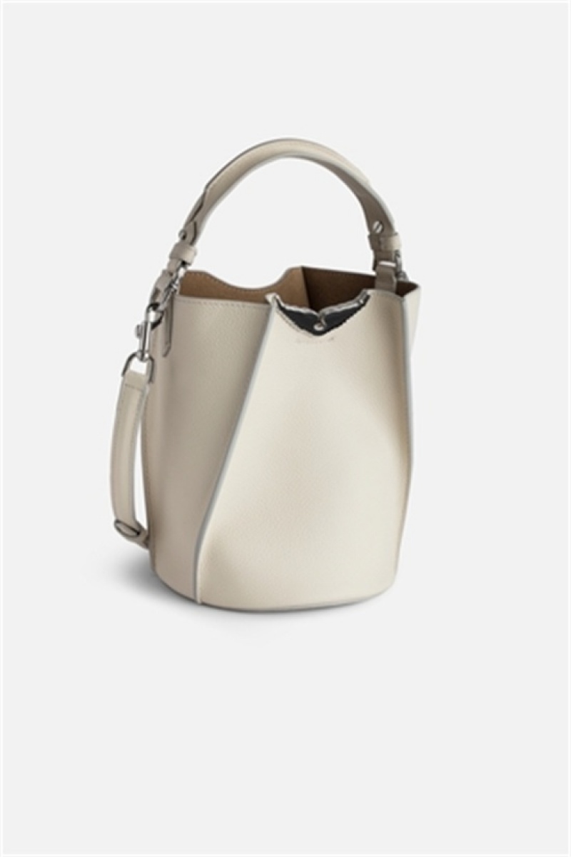 Zadig & Voltaire Borderline Bucket Bag Beige | ZV-256040