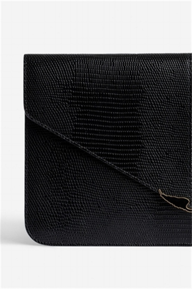 Zadig & Voltaire Borderline Clutch Negras | ZV-256163