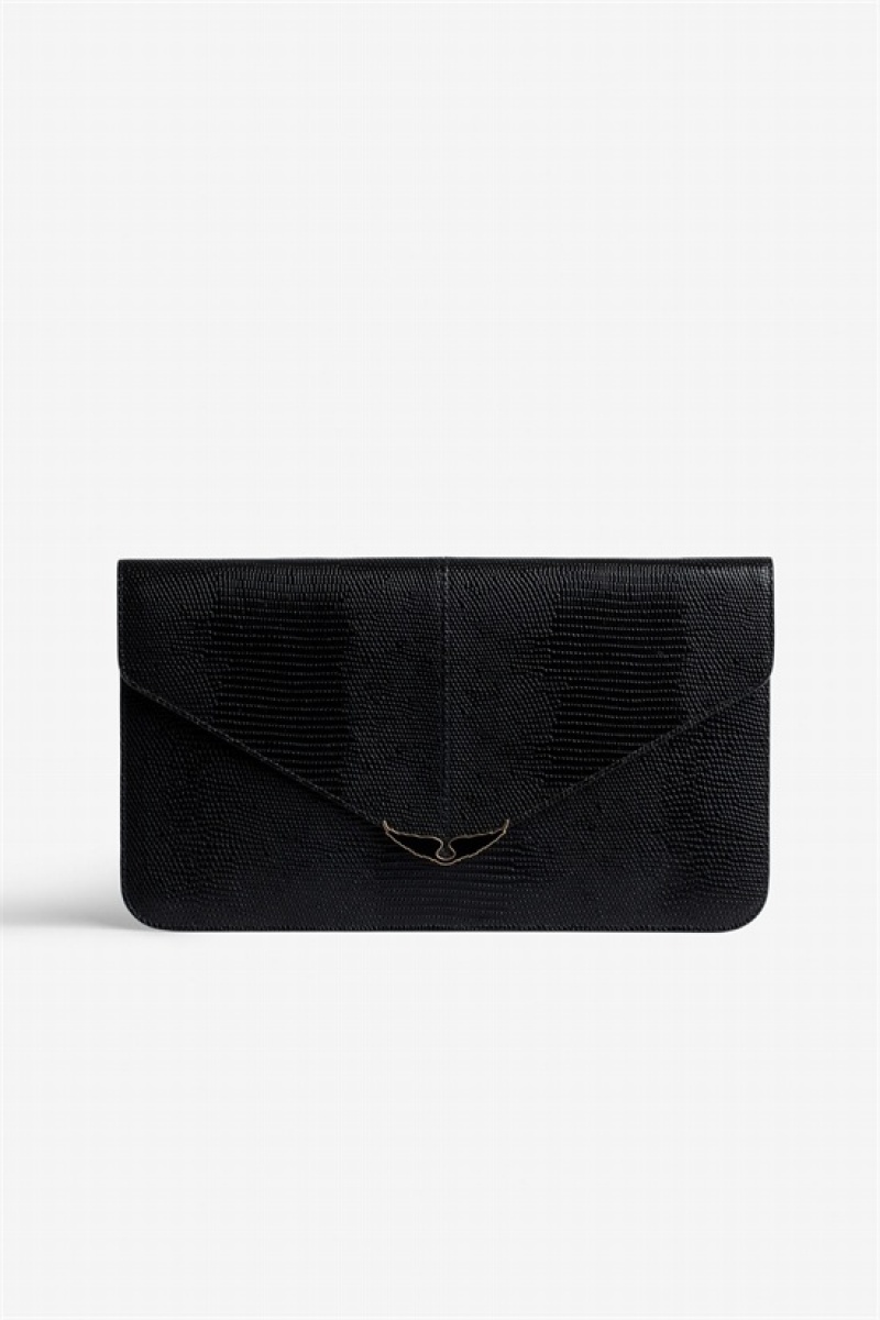 Zadig & Voltaire Borderline Clutch Negras | ZV-256163