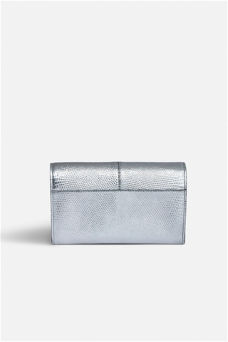 Zadig & Voltaire Borderline Metallic Wallet Plateadas | ZV-255907