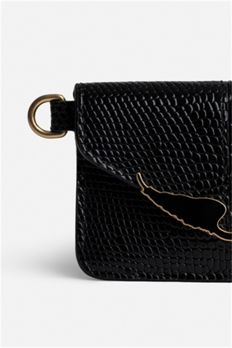 Zadig & Voltaire Borderline Pass Card Case Negras | ZV-255928