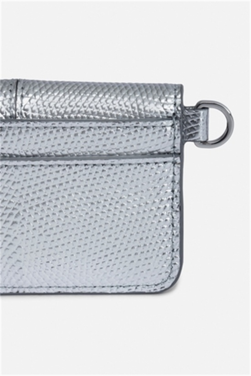 Zadig & Voltaire Borderline Pass Card Holder Plateadas | ZV-255929