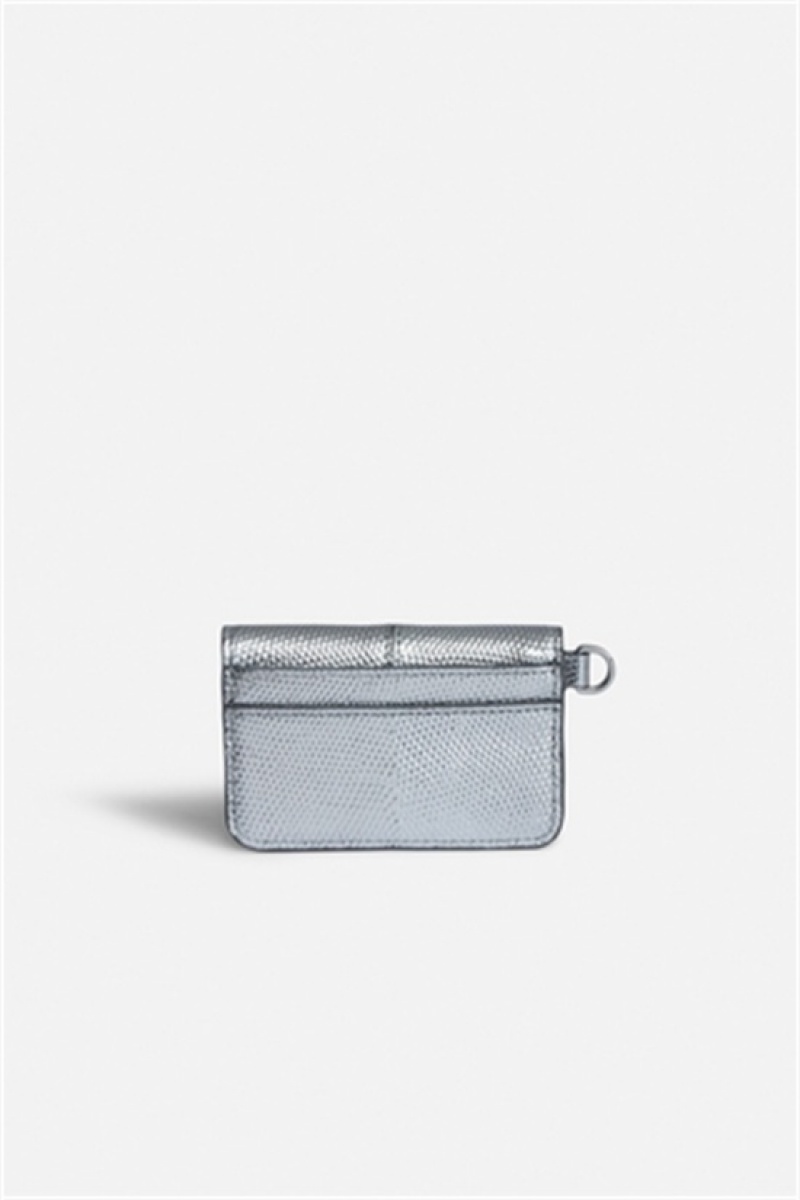 Zadig & Voltaire Borderline Pass Card Holder Plateadas | ZV-255929