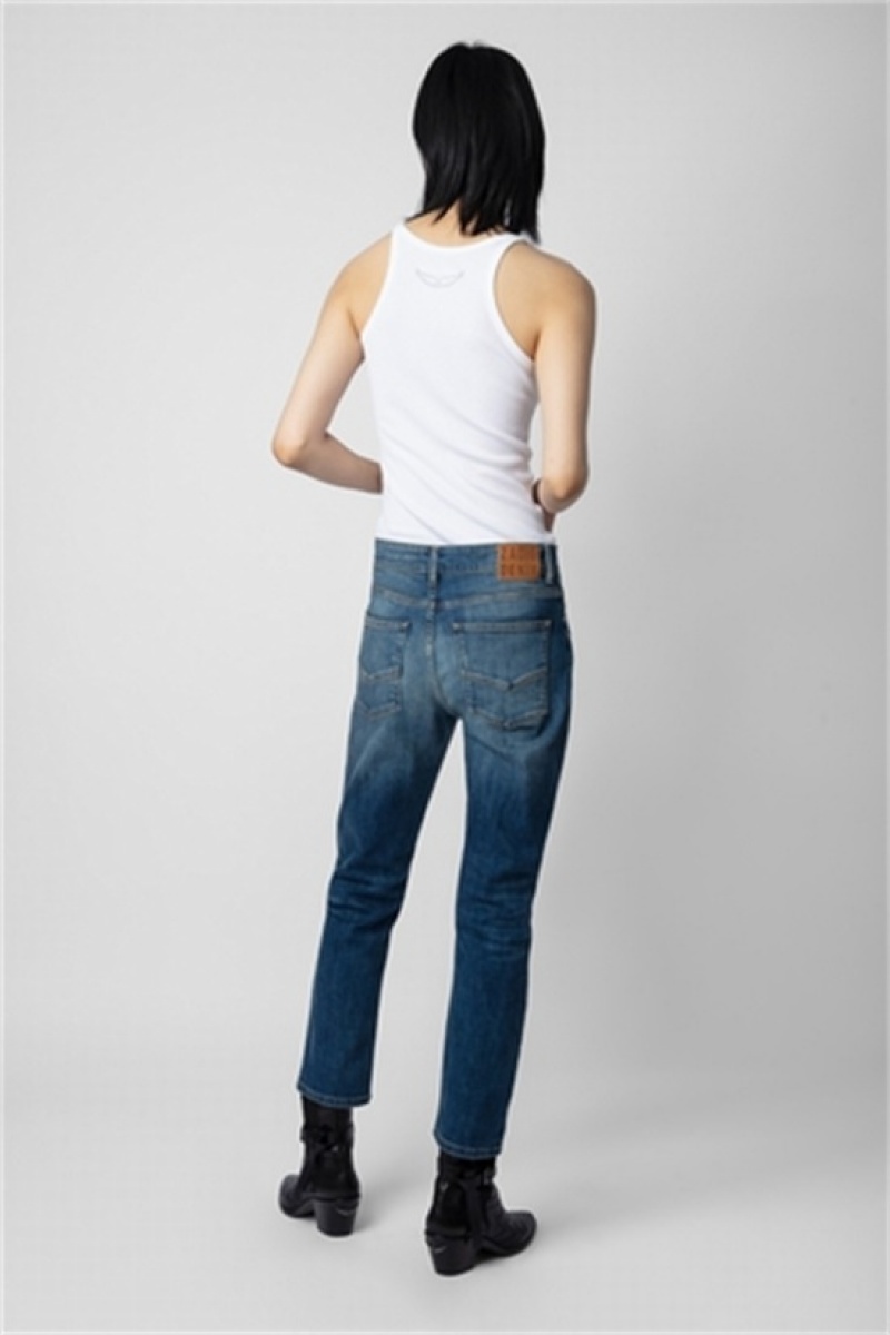 Zadig & Voltaire Boyfit Jeans Azules | ZV-256211