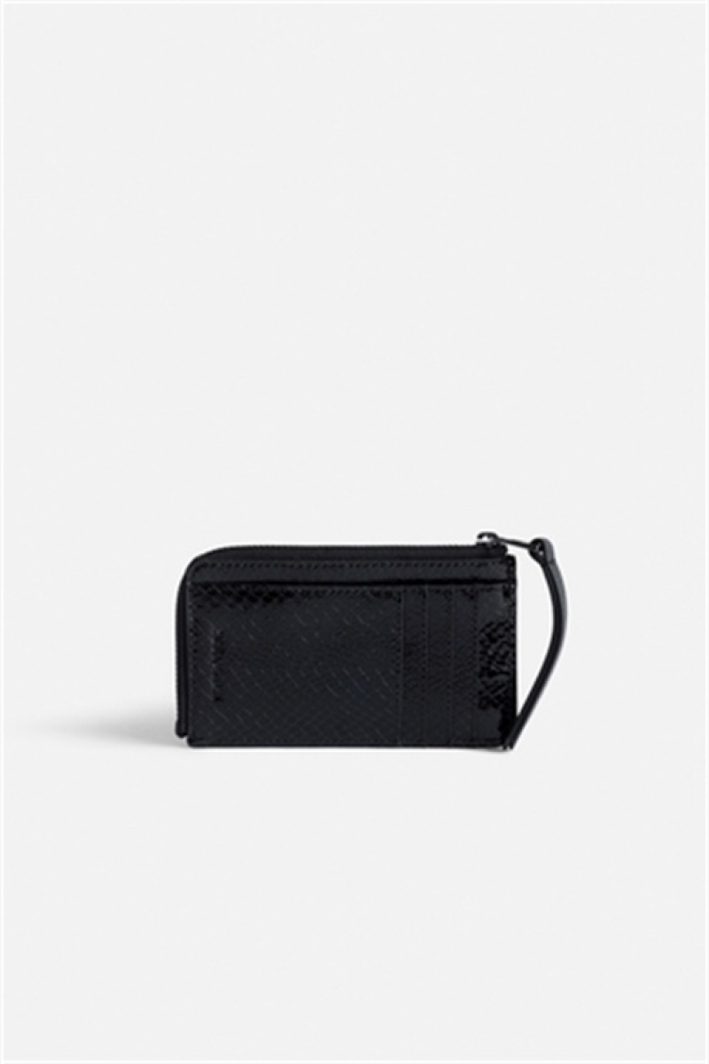 Zadig & Voltaire Card Glossy Wallet Negras | ZV-255917