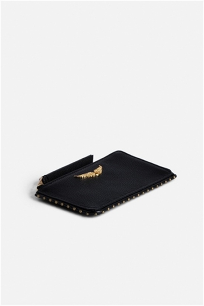 Zadig & Voltaire Card Holder Negras Doradas | ZV-255922