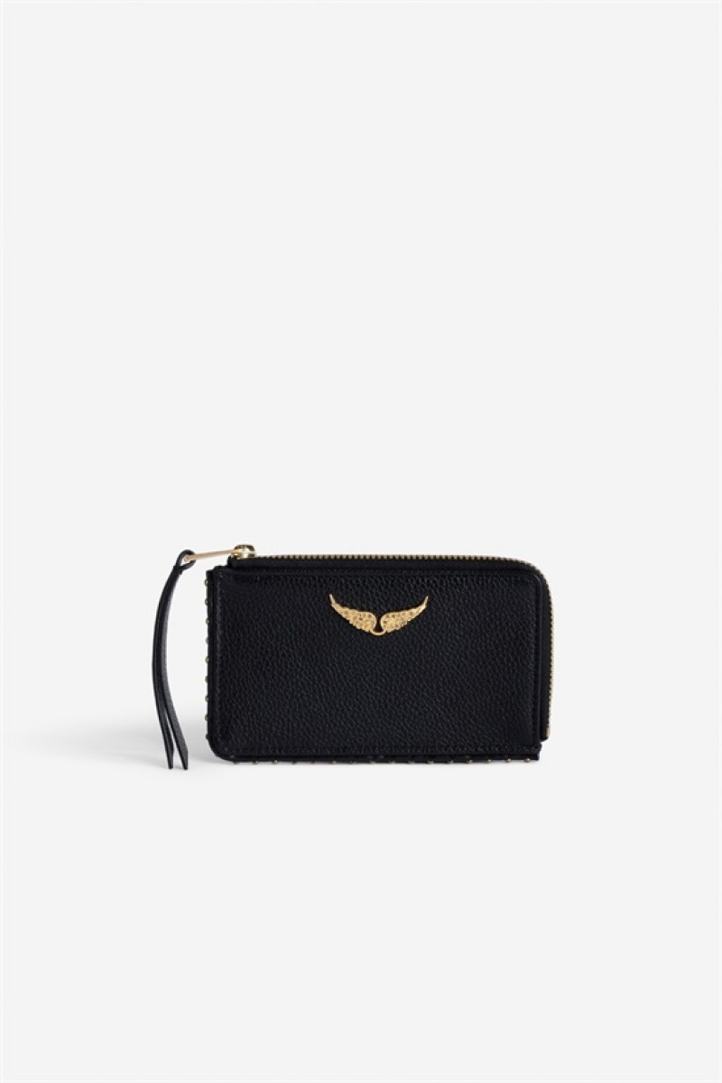 Zadig & Voltaire Card Holder Negras Doradas | ZV-255922