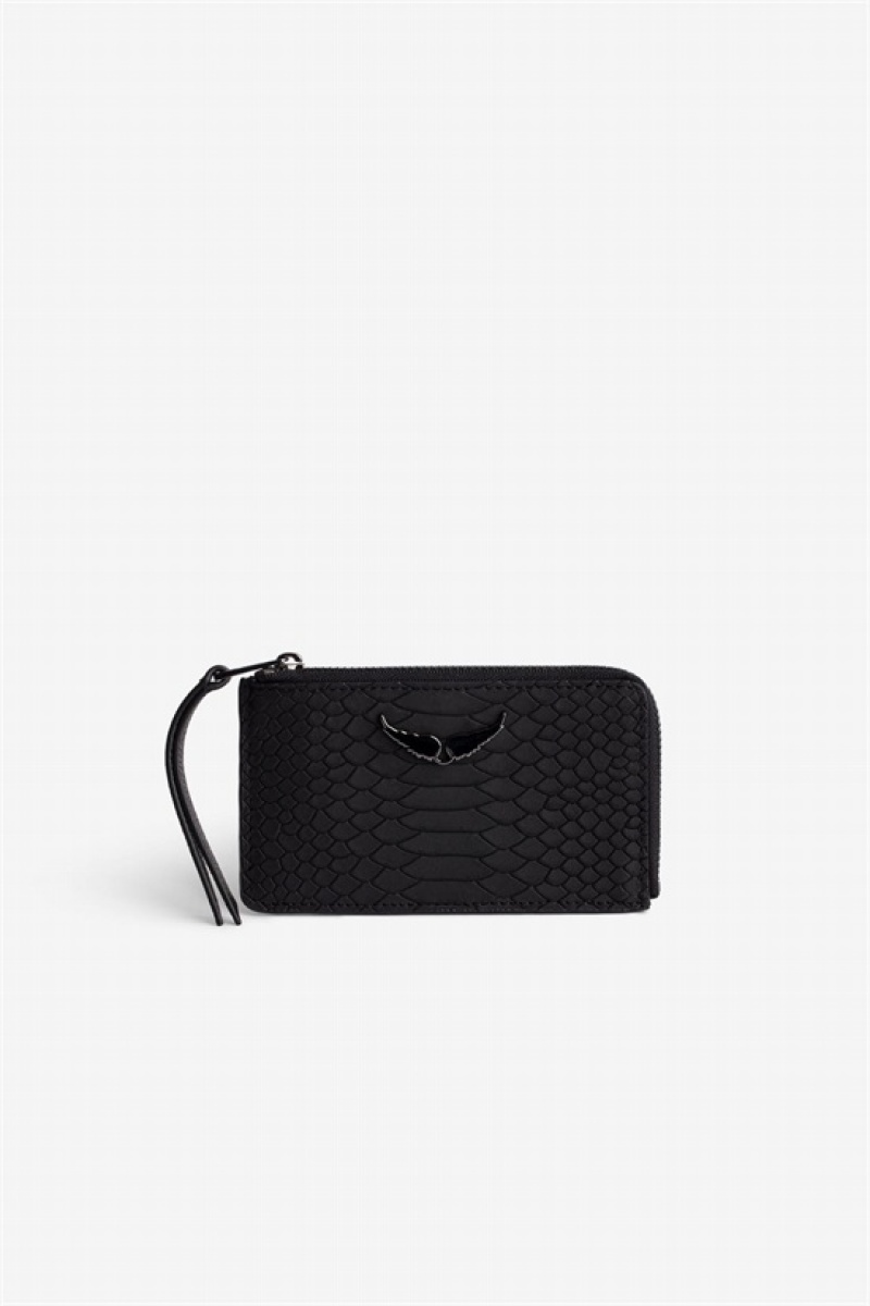 Zadig & Voltaire Card Soft Wallet Negras | ZV-255918