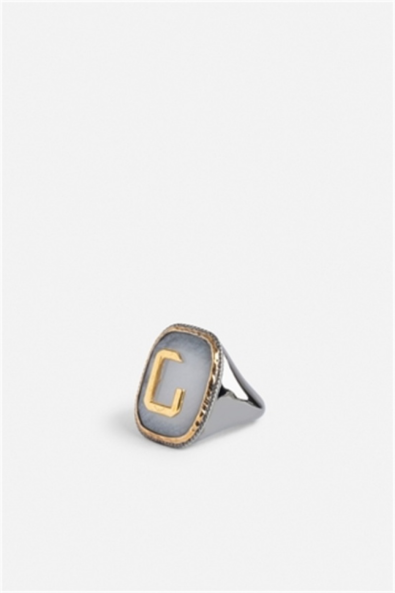 Zadig & Voltaire Cecilia Signet Ring Beige | ZV-255863