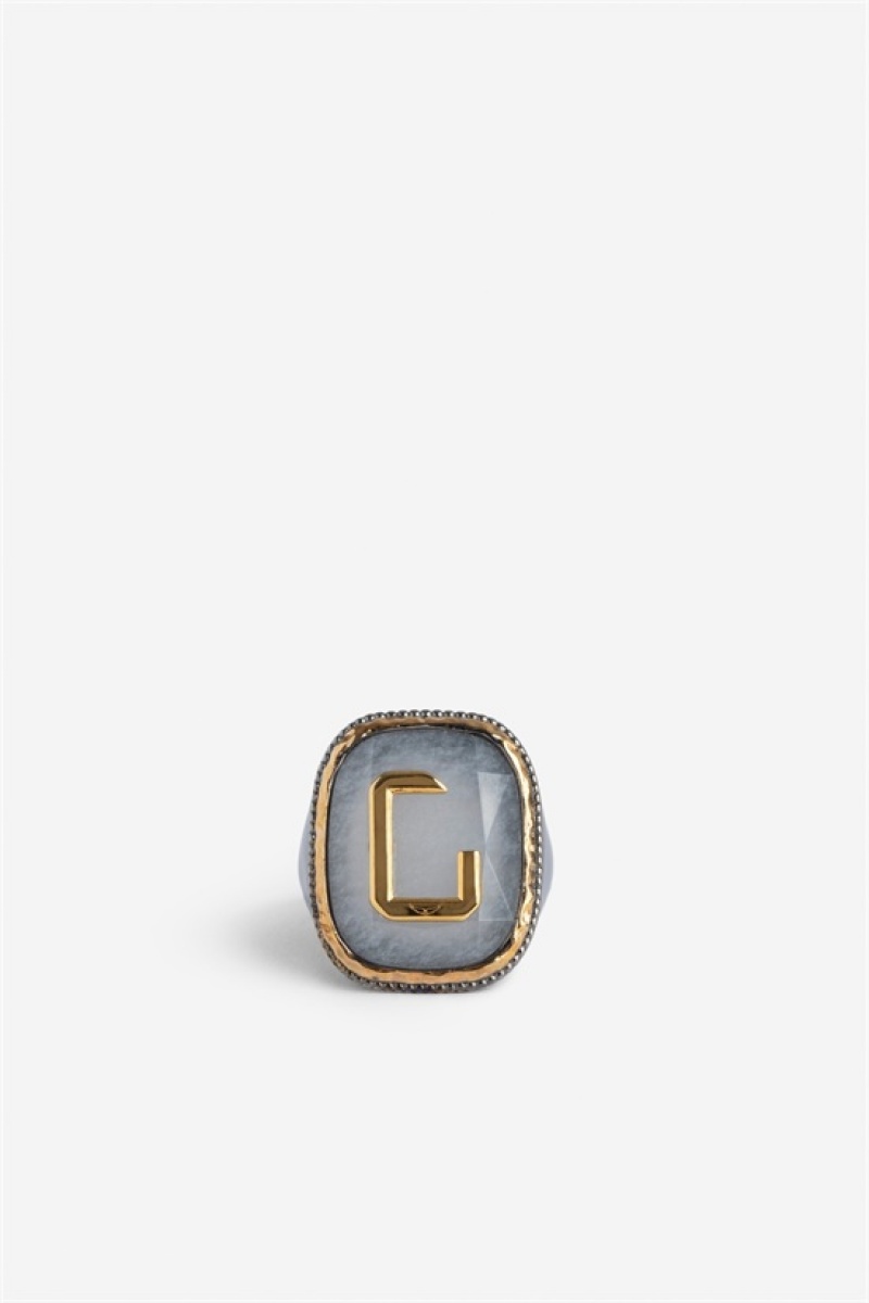 Zadig & Voltaire Cecilia Signet Ring Beige | ZV-255863