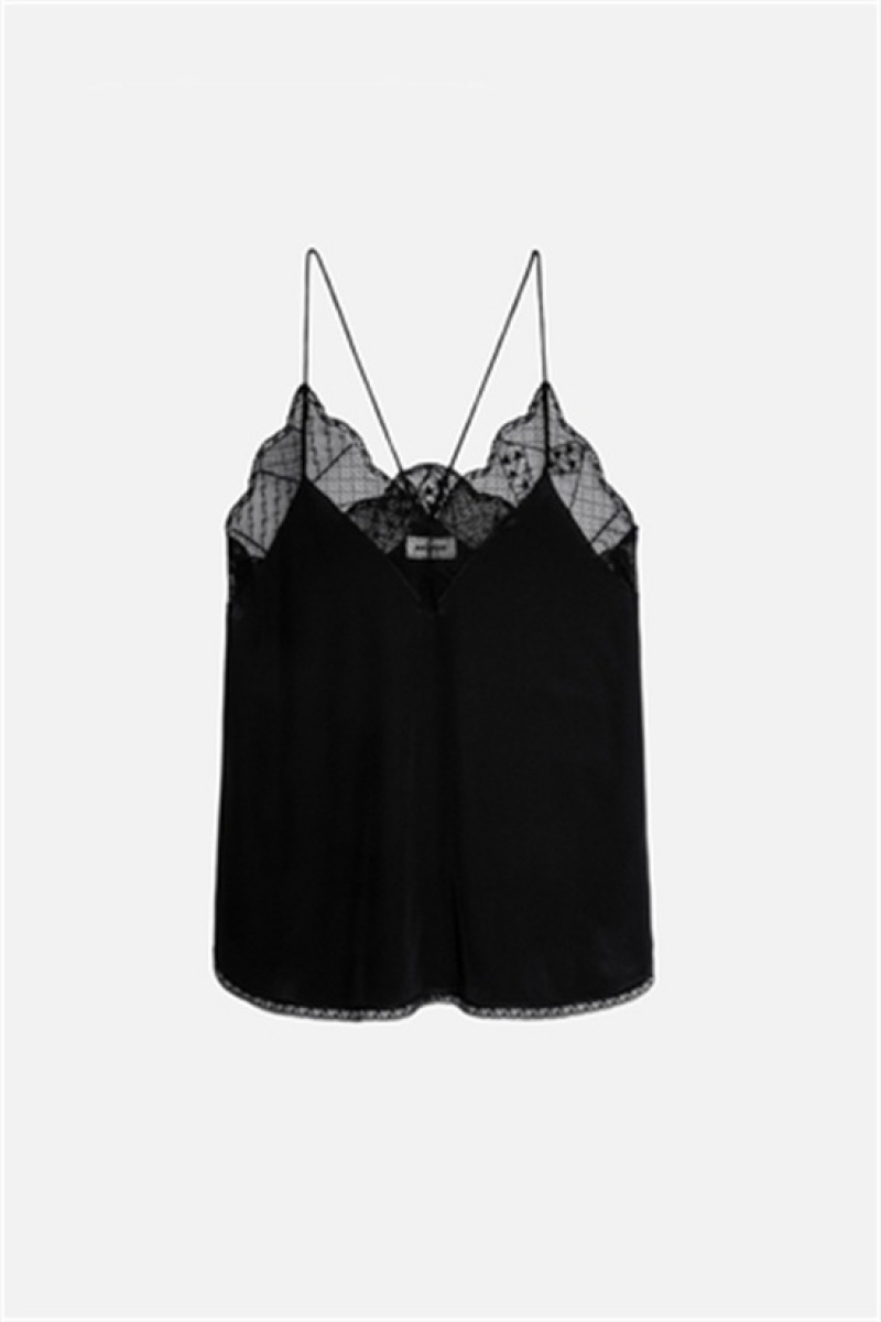 Zadig & Voltaire Christy Camisole Negras | ZV-256319