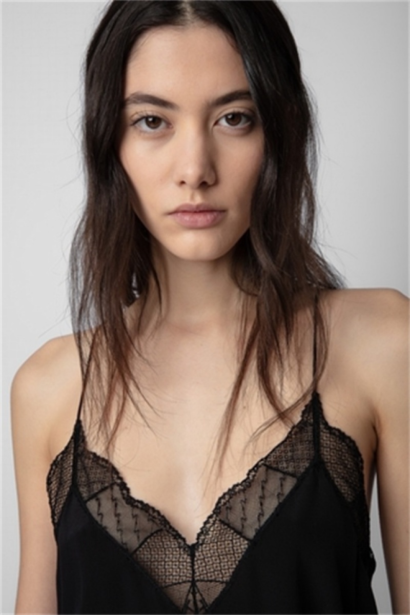 Zadig & Voltaire Christy Camisole Negras | ZV-256319