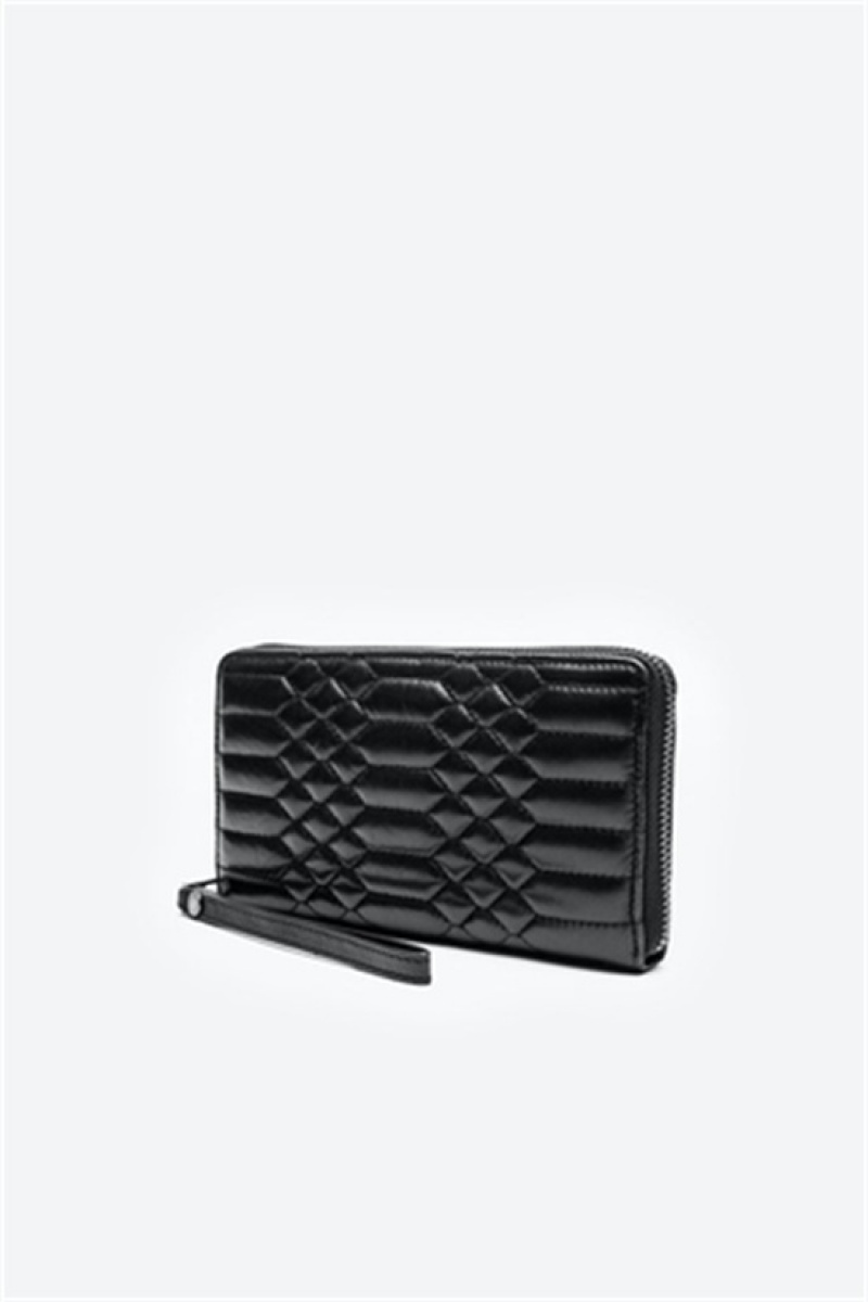 Zadig & Voltaire Compagnon Mat Wallet Negras | ZV-255904