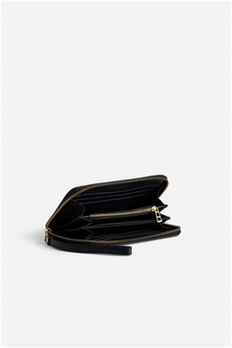 Zadig & Voltaire Compagnon Wallet Negras Doradas | ZV-255906