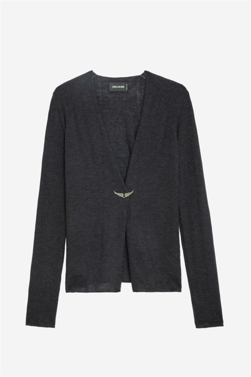 Zadig & Voltaire Daffy Wings Cashmere Cardigan Azul Marino | ZV-256438