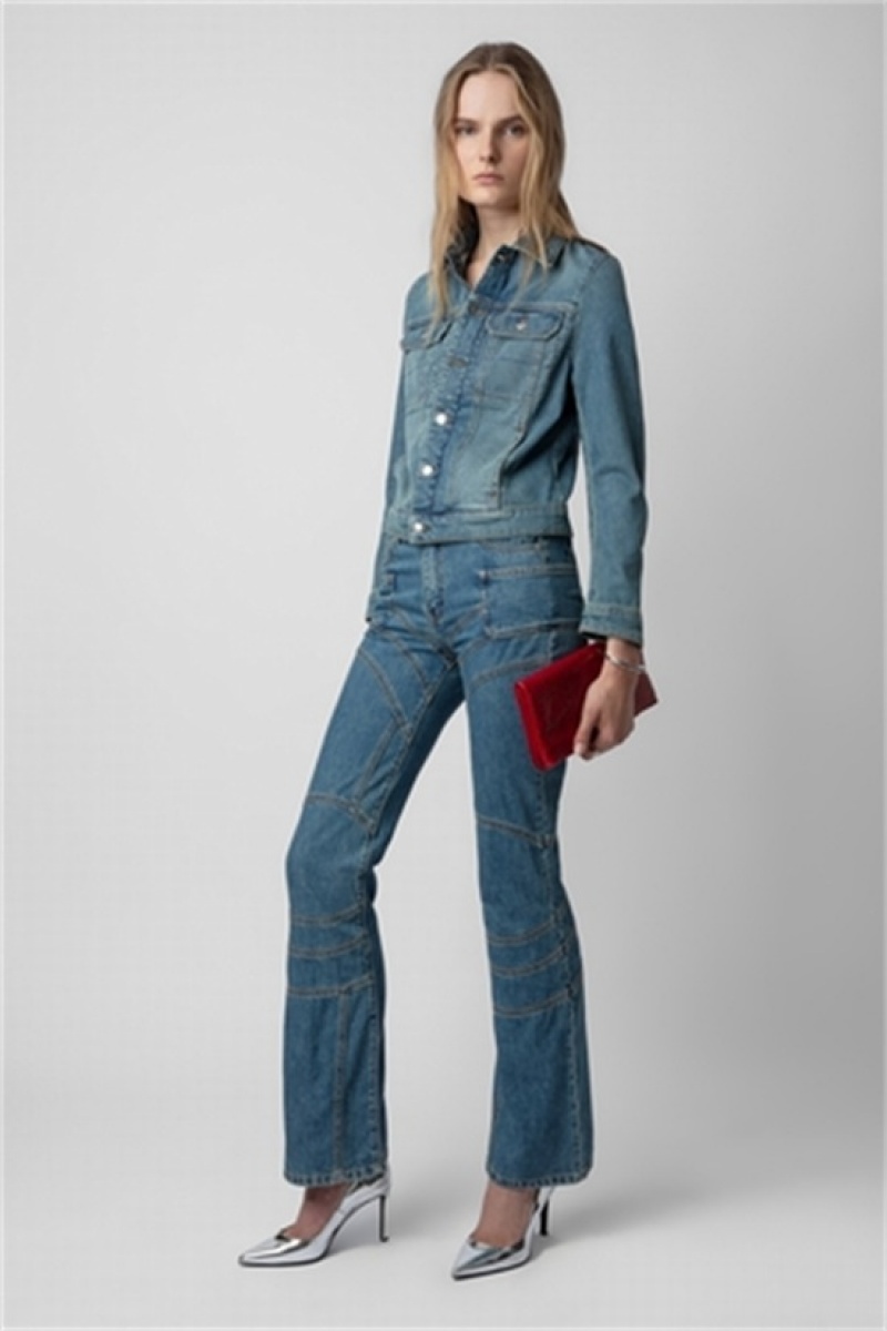 Zadig & Voltaire Elvira Jeans Azules Claro | ZV-256202