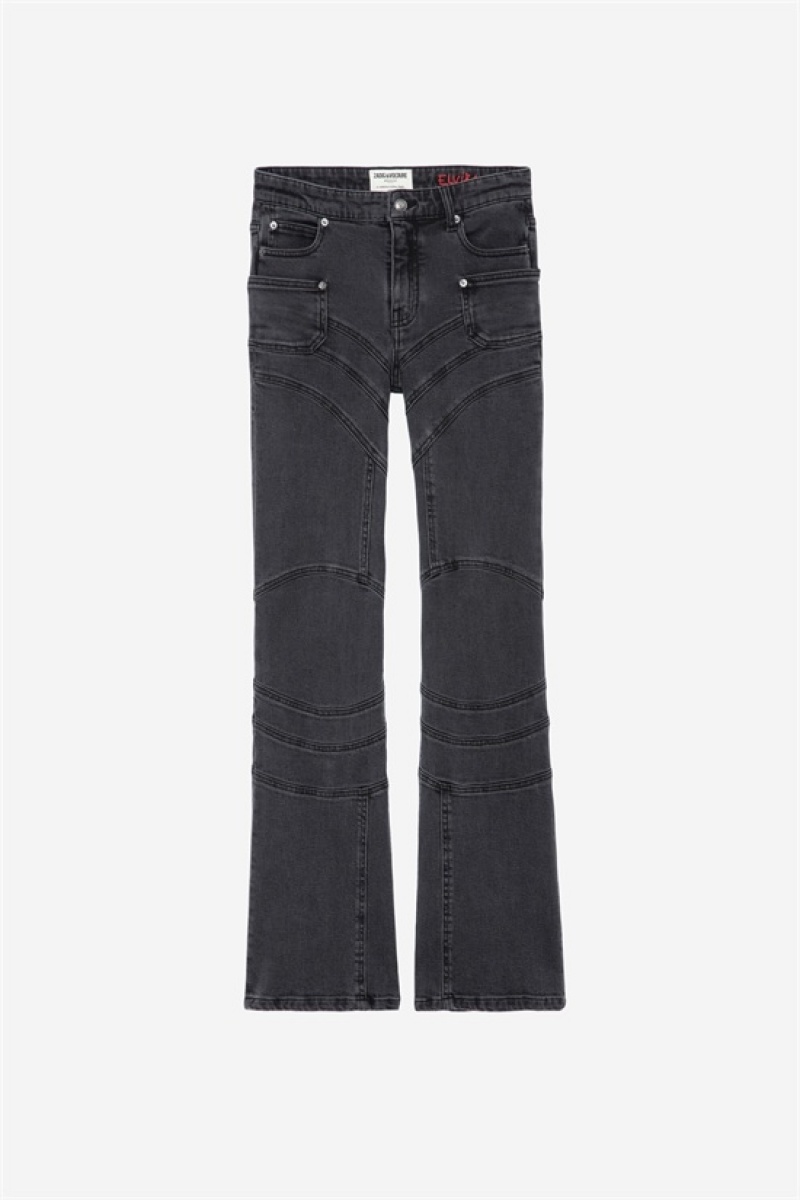 Zadig & Voltaire Elvira Jeans Gris Oscuro | ZV-256203