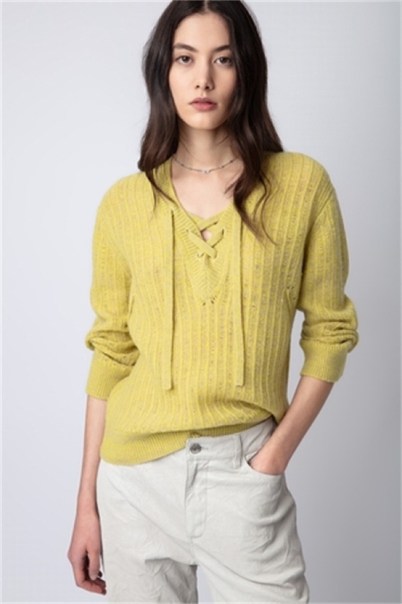 Zadig & Voltaire Fanny Sueter Amarillo | ZV-256423