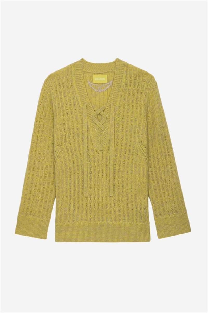 Zadig & Voltaire Fanny Sueter Amarillo | ZV-256423