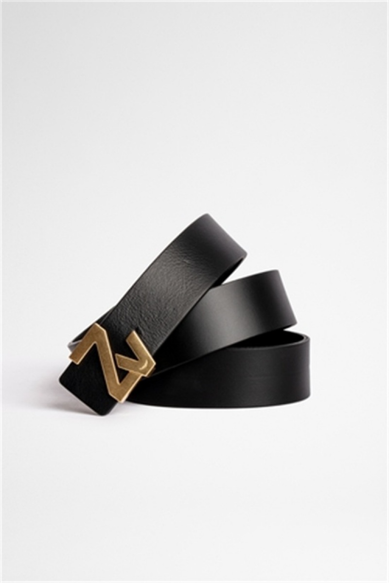 Zadig & Voltaire Initiale Belt Negras | ZV-255837