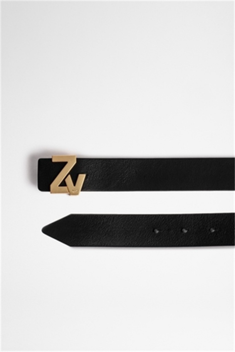 Zadig & Voltaire Initiale Belt Negras | ZV-255837